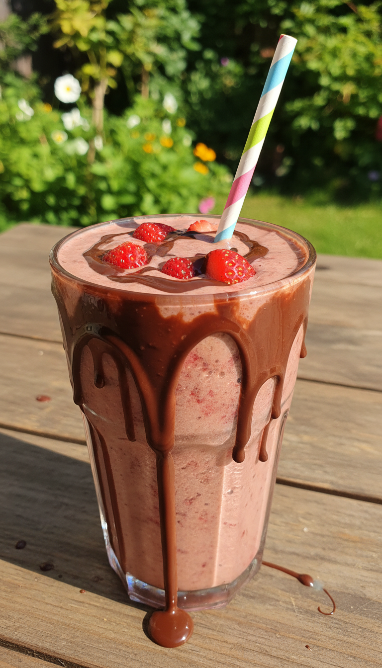 Chocolate Strawberry Smoothie Delight