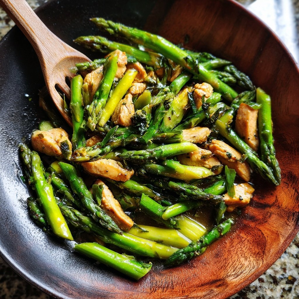 Sautéed Asparagus with Turkey