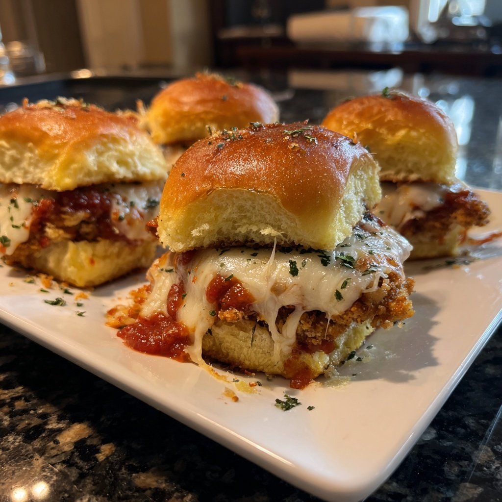 Crispy Chicken Parmesan Sliders