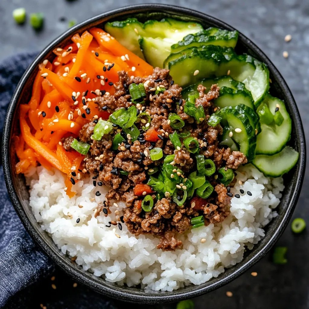 Quick & Easy Korean Ground Beef Bowl