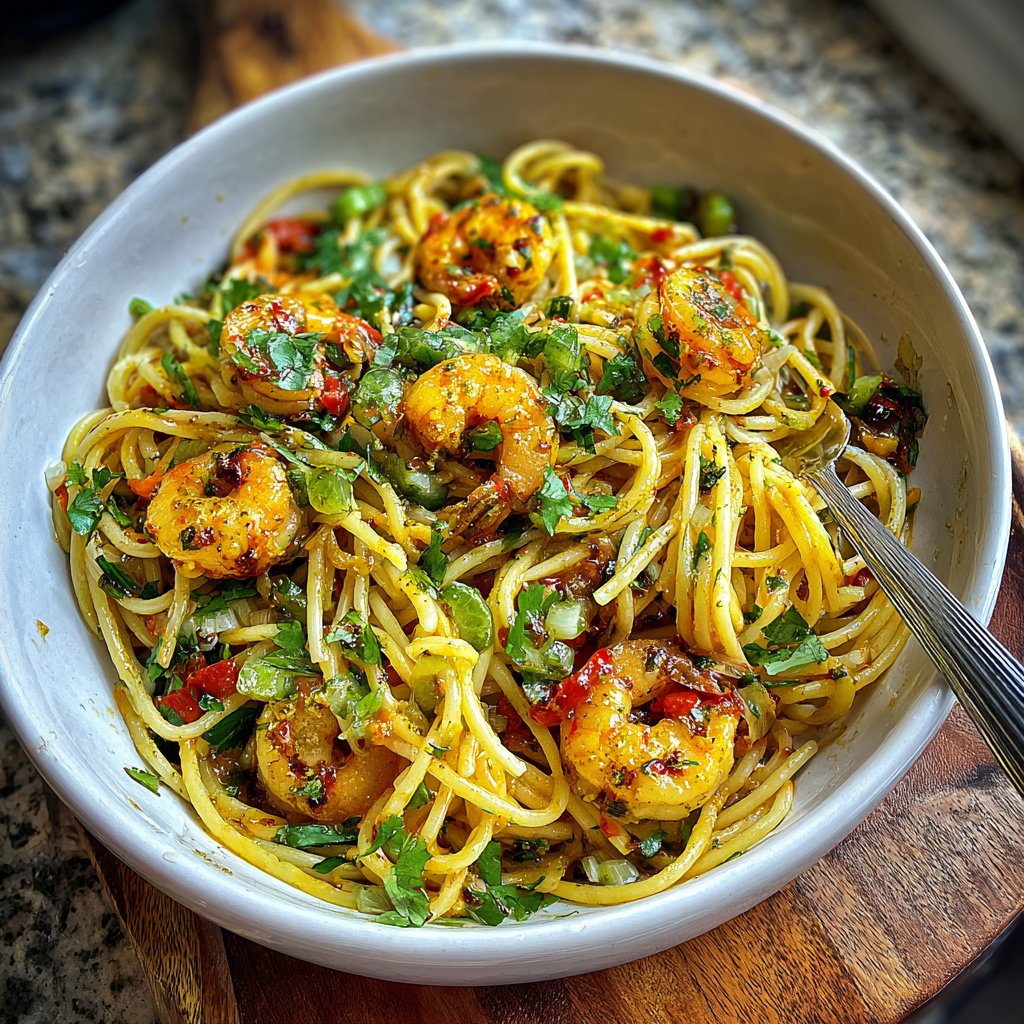 Chili Lime Pasta with Shrimp