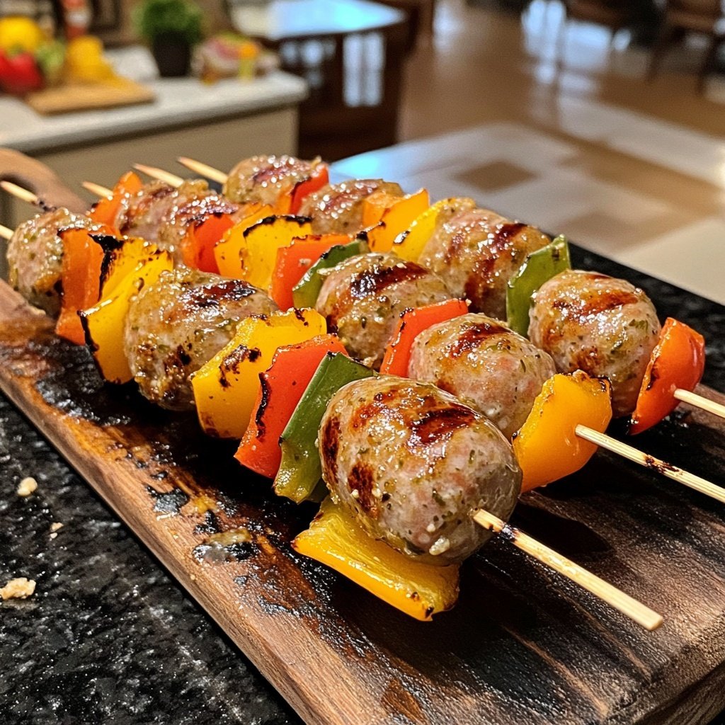 Mini Bratwurst Skewers