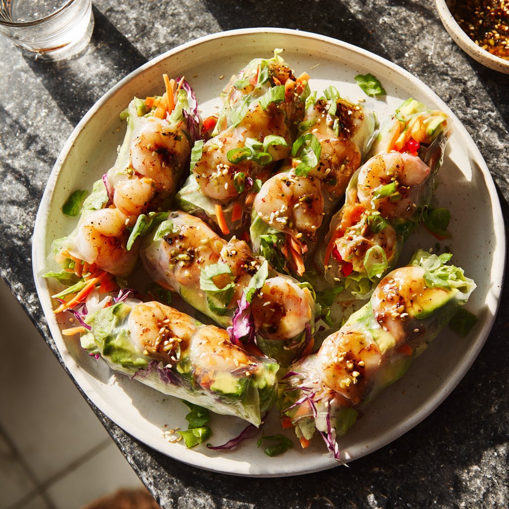 Shrimp and Avocado Summer Rolls