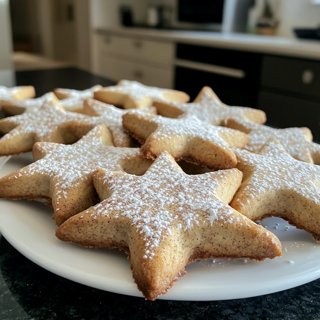 Chewy Cinnamon Star Cookies