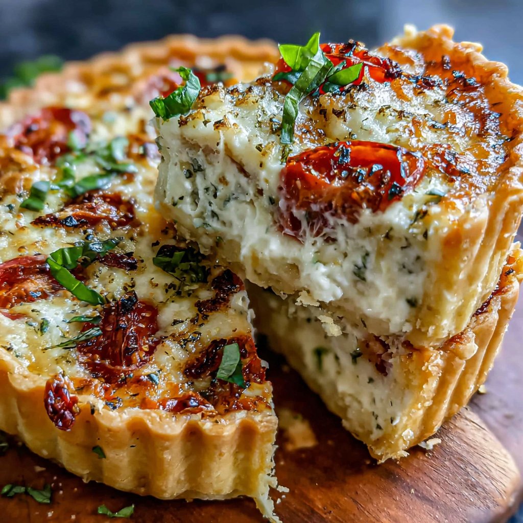 Savory Tomato Basil Quiche