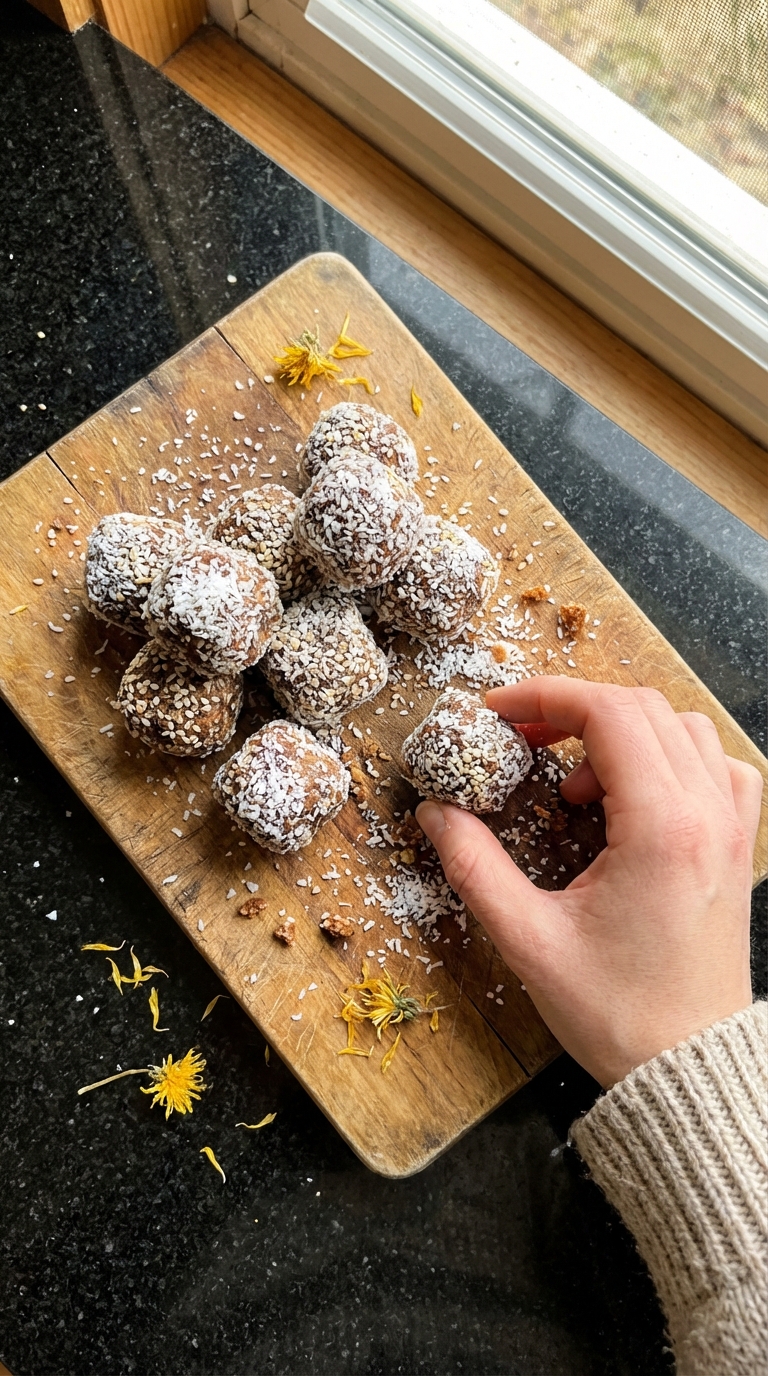 Dreamy Dandelion Date Balls