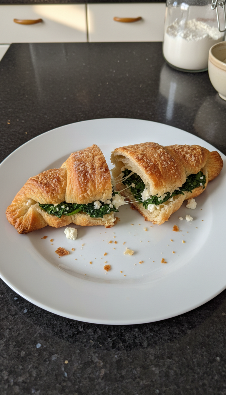 Savory Spinach and Feta Croissant