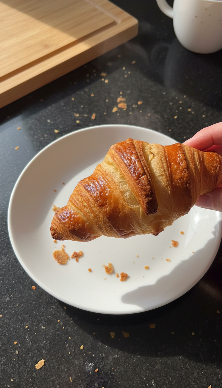Golden Croissant with Sourdough Twist