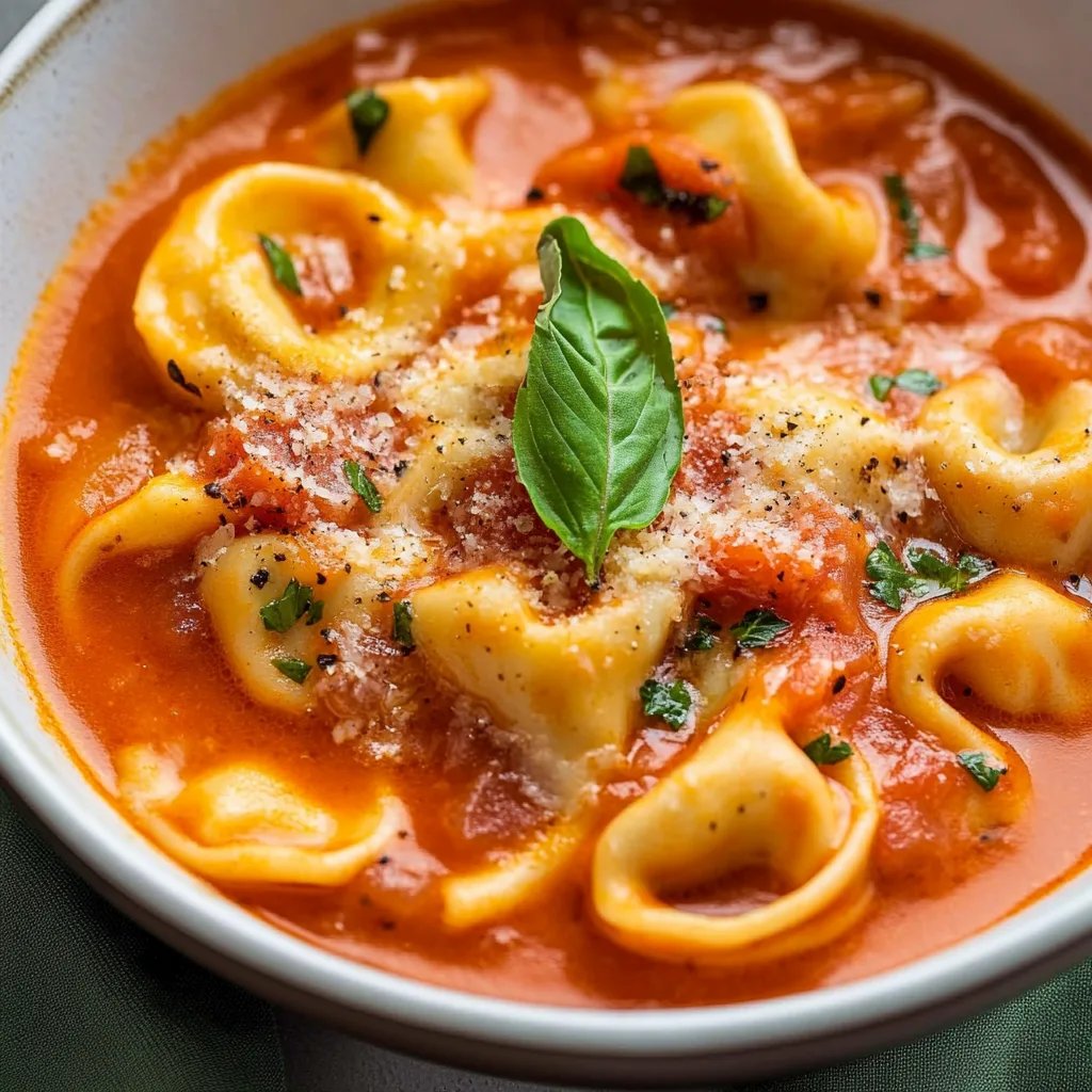 Easy Tomato Tortellini Soup