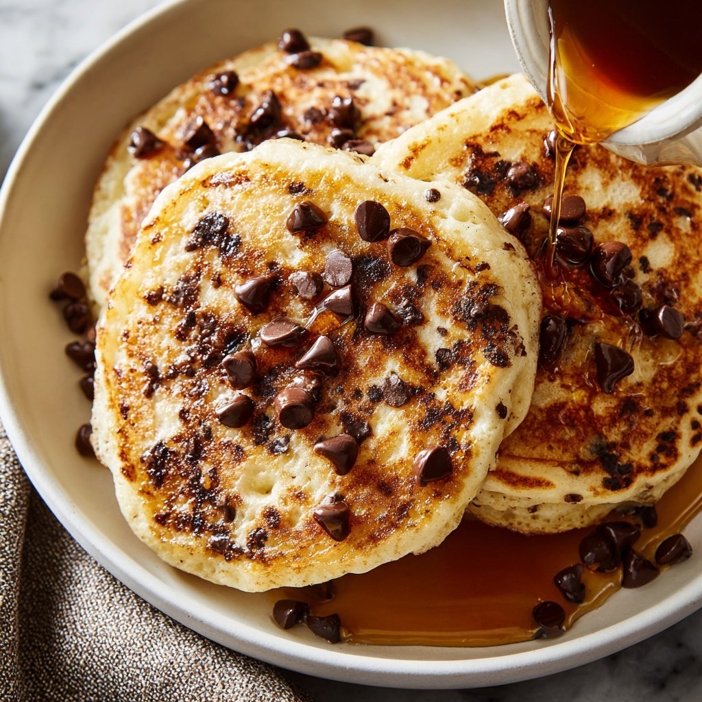 Chocolate Chip Ricotta Pancakes for Weekend Breakfast​