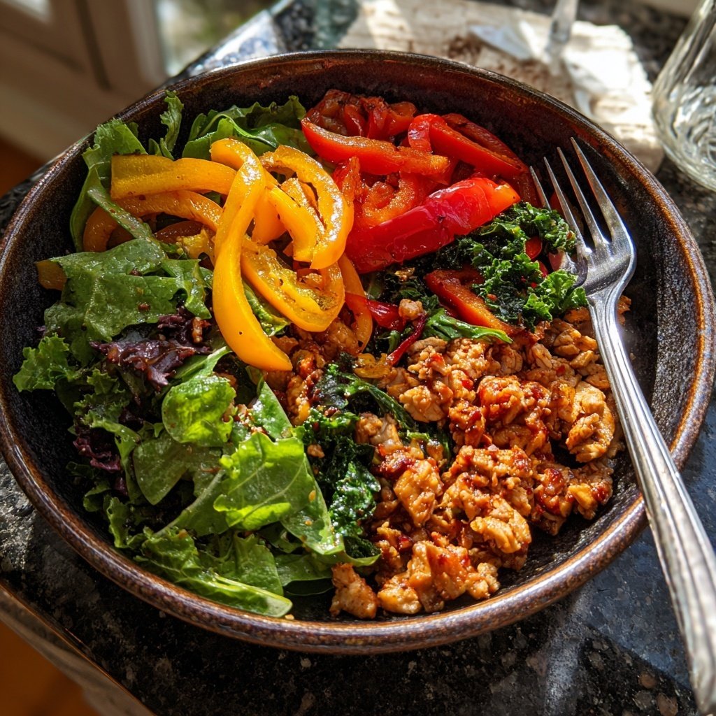 Simple BBQ Turkey & Veggie Bowl