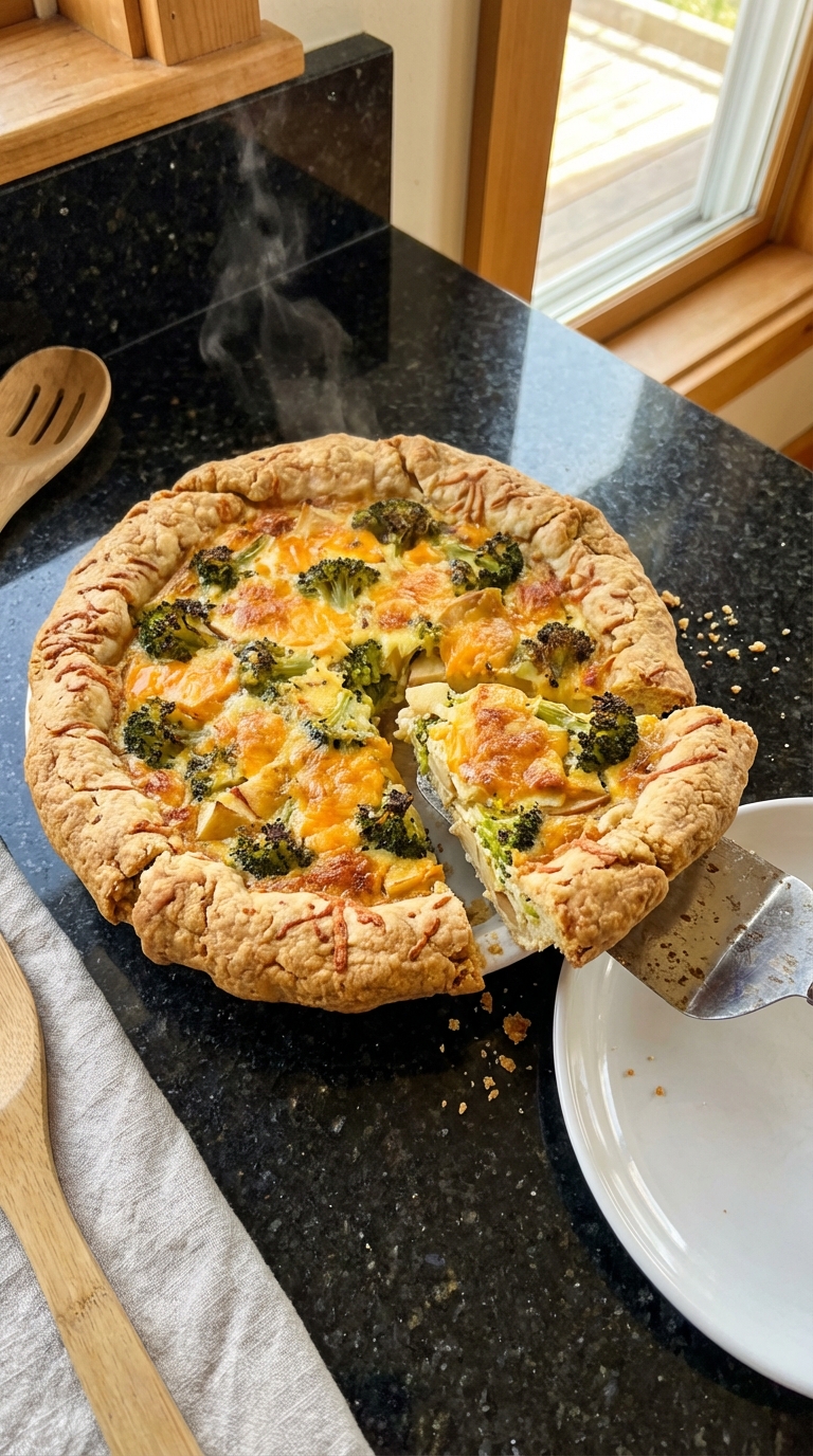 Apple Broccoli Cheese Quiche