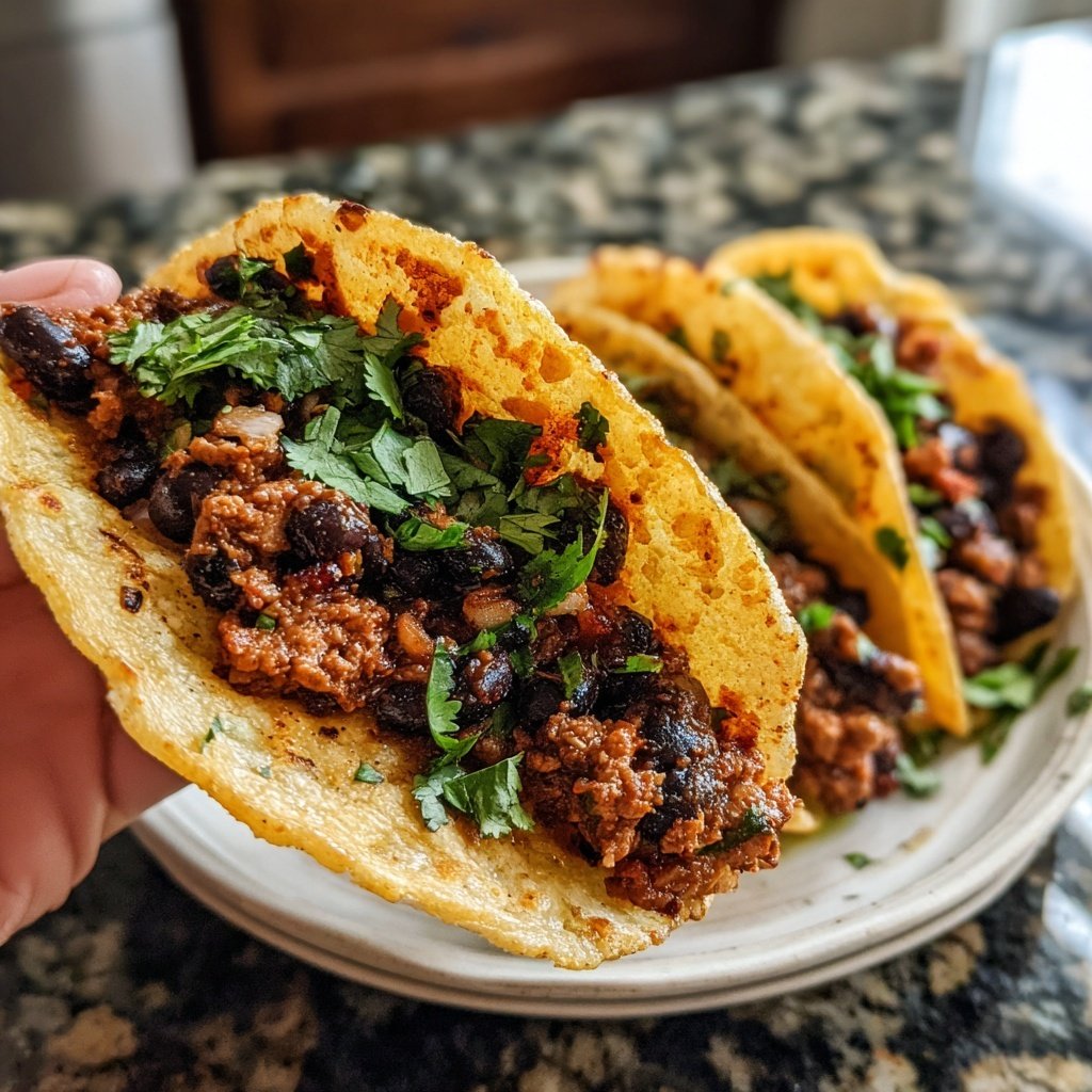 Tiny Tacos with Beef Bean