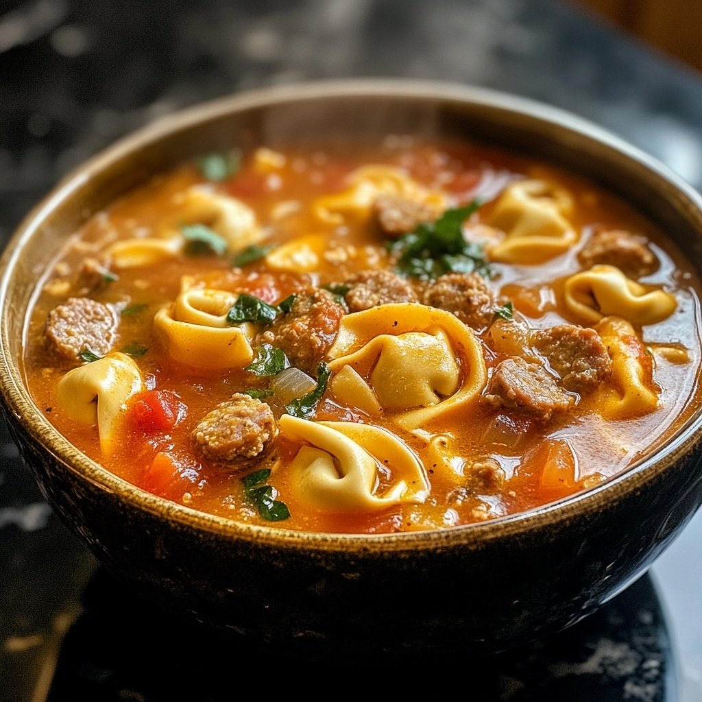 Italian Sausage Tortellini Soup