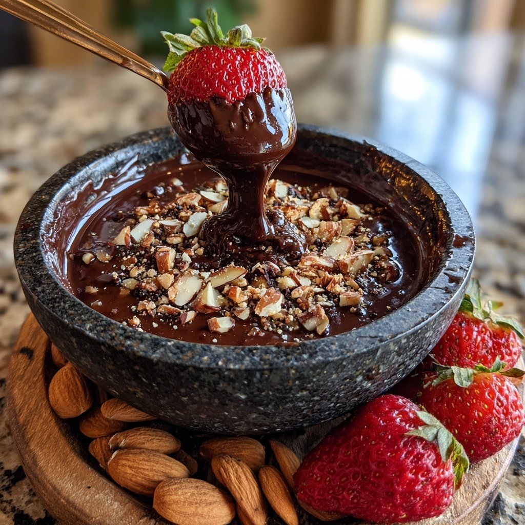 Chocolate Maple Almond Fondue