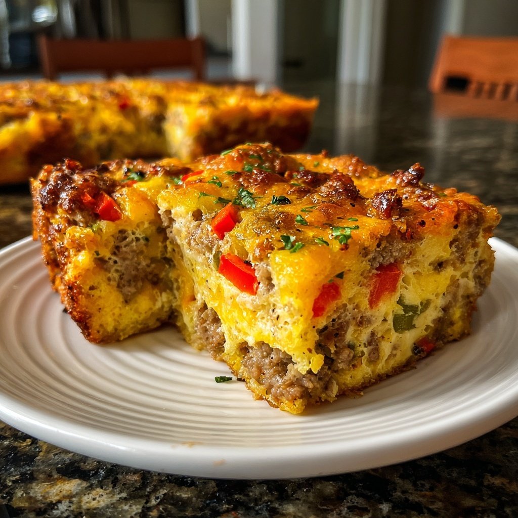 Easy Breakfast Sausage Egg Casserole