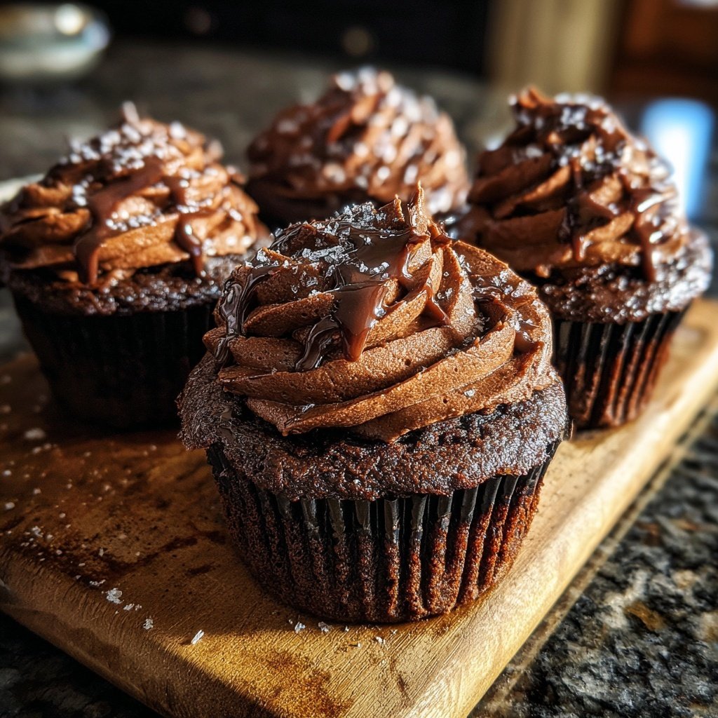 Fluffy Chocolate Mousse Cupcakes
