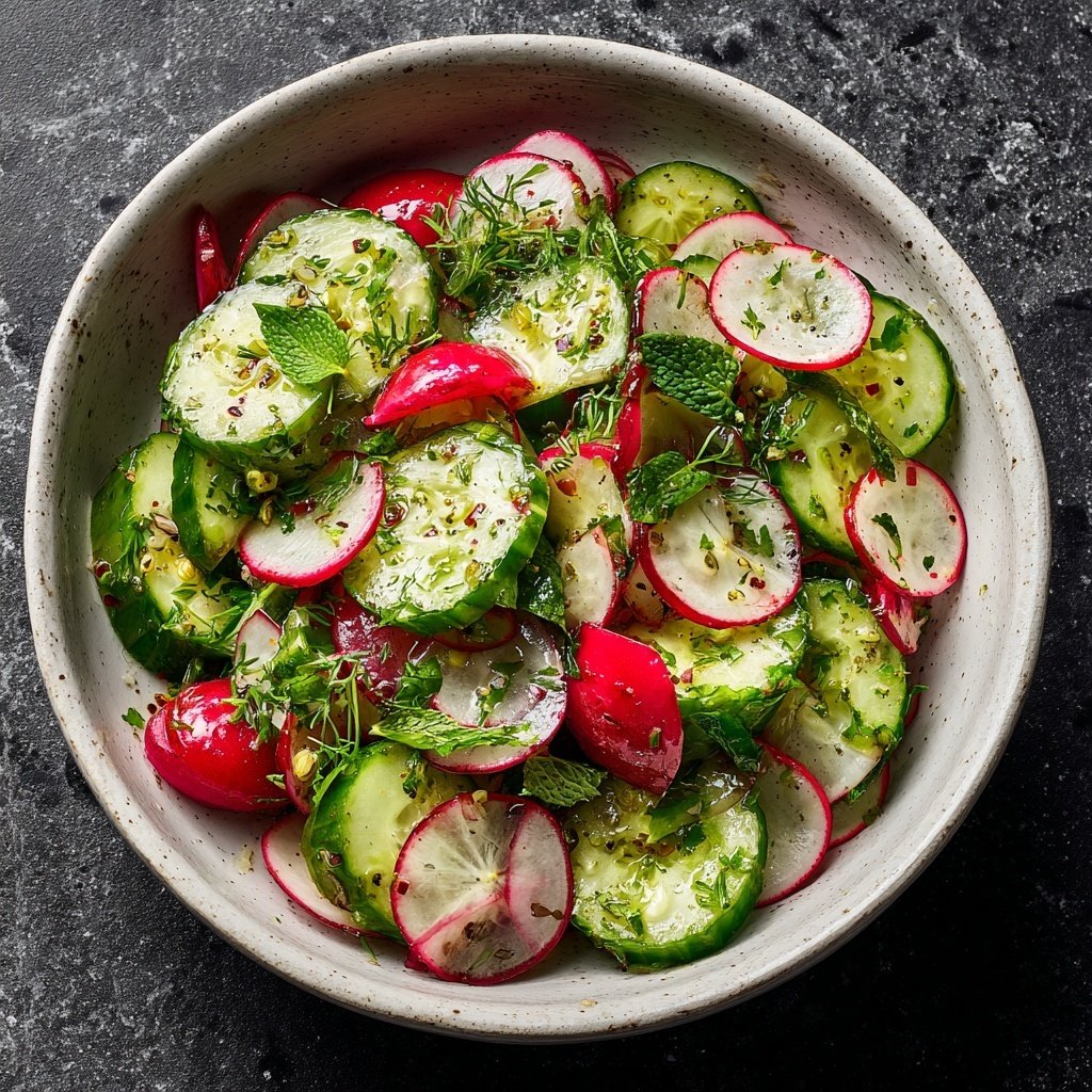 Tangy Cucumber Radish Salad