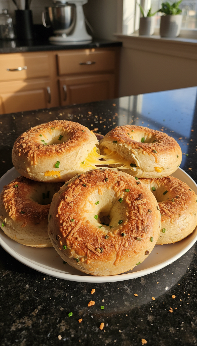 Cheddar Chive High-Protein Bagels