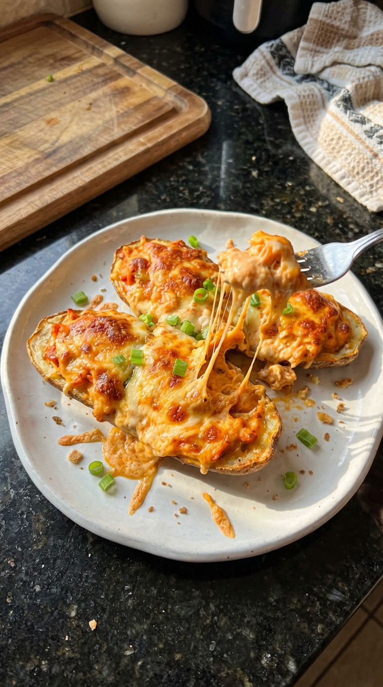 Buffalo Chicken Dip Potatoes