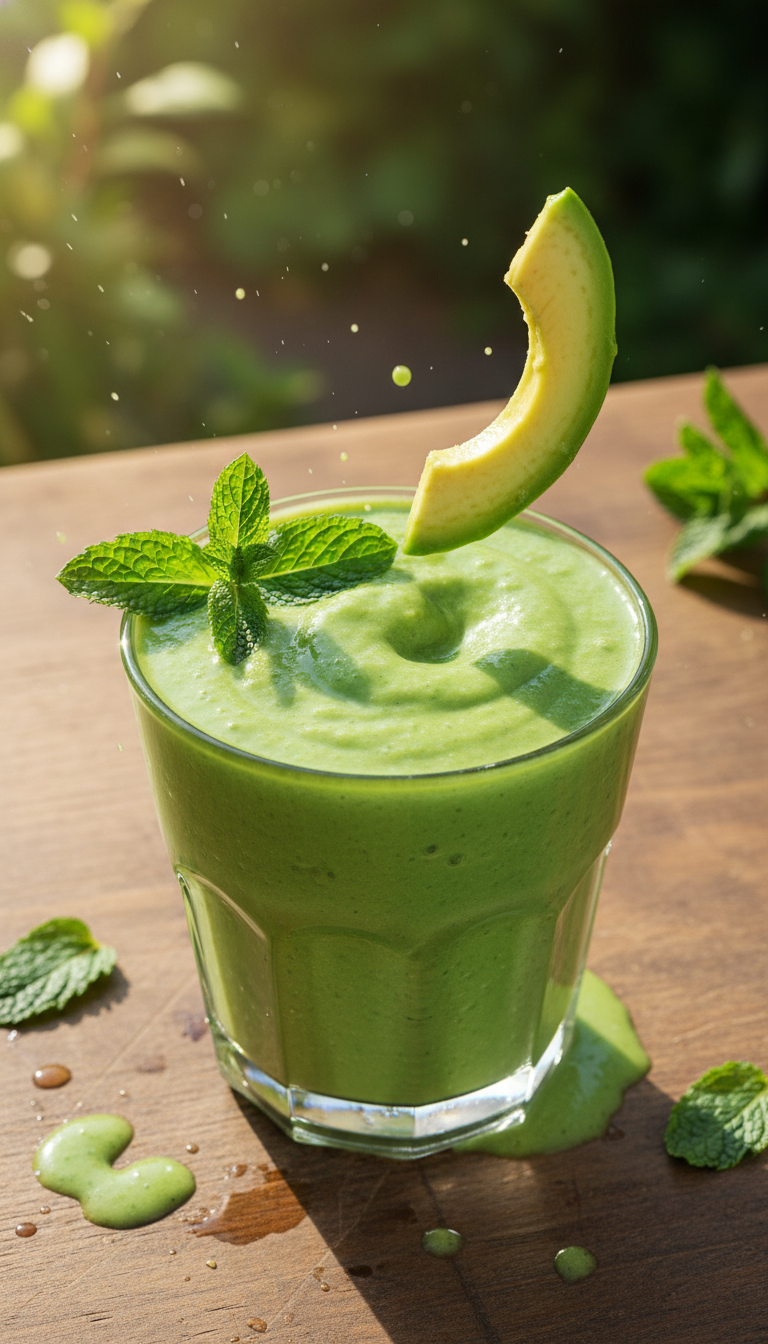 Creamy Avocado Smoothie Splash