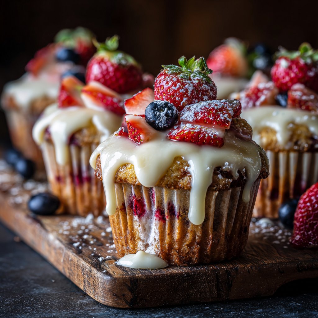 Sweet Stuffed Strawberry Cupcakes
