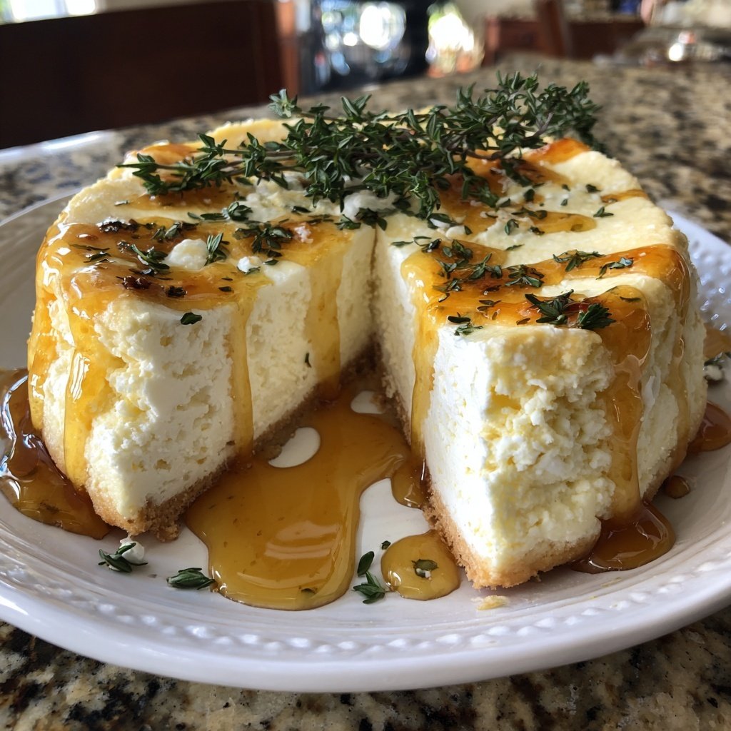 Goat Cheese Cake Honey Thyme