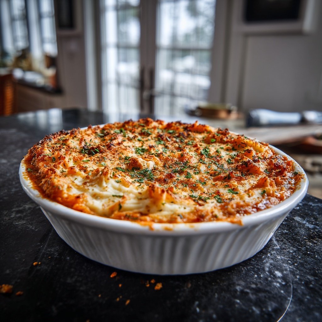 Hearty Buffalo Chicken Shepherd's Pie
