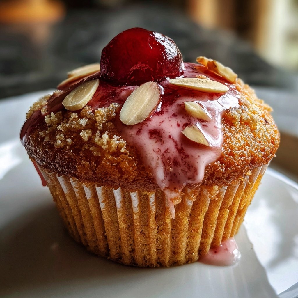 Cherry Almond Cupcake Indulgence