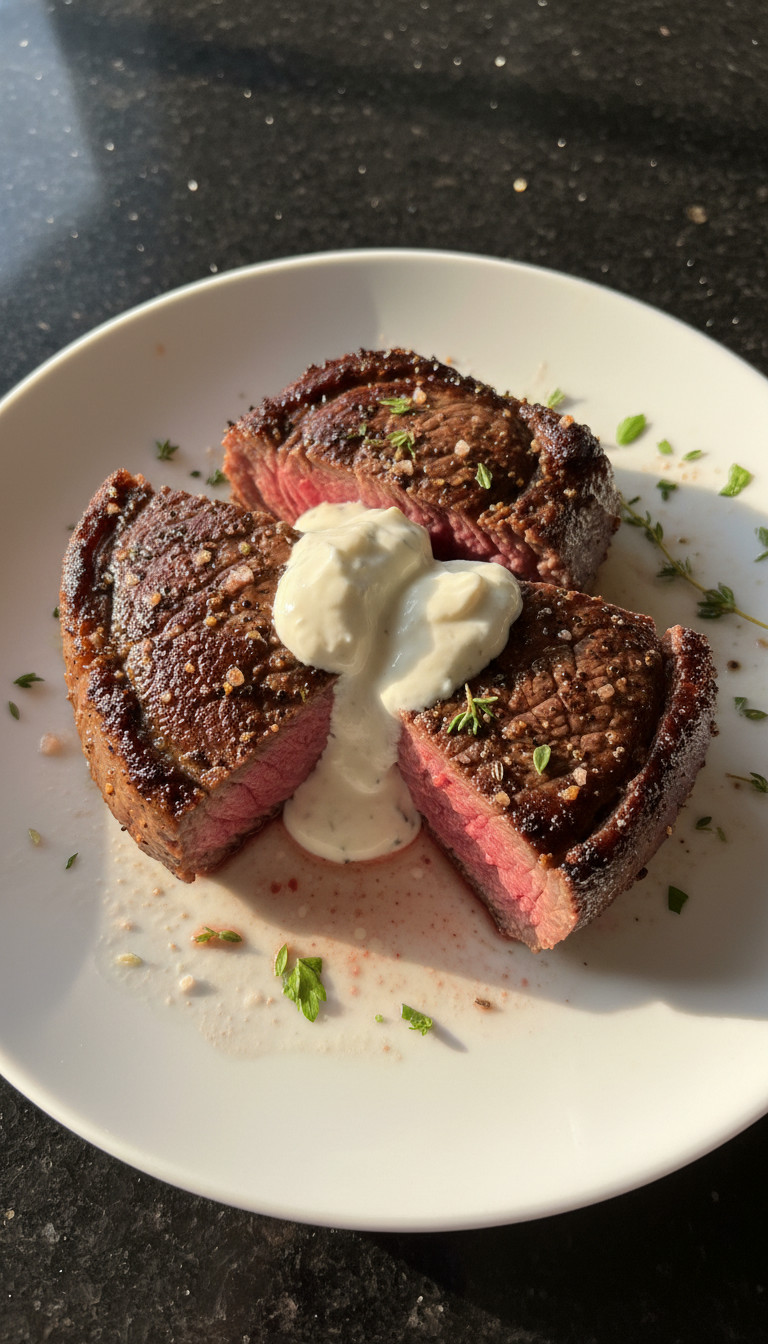 Filet Mignon with Horseradish Cream