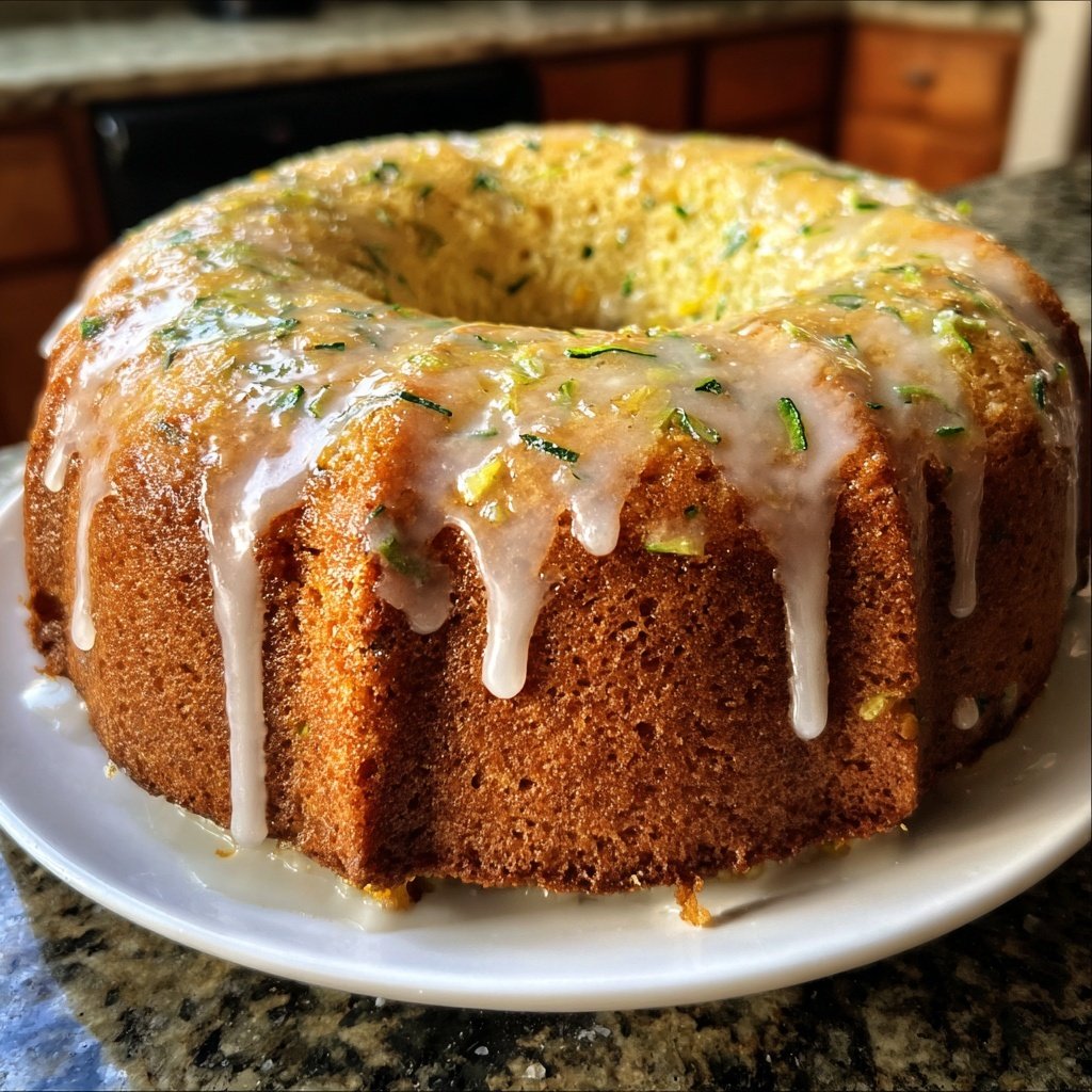 Zucchini Lemon Drizzle Cake