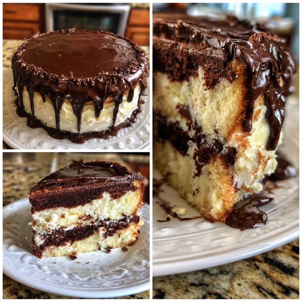 Chocolate Vanilla Swirl Cake