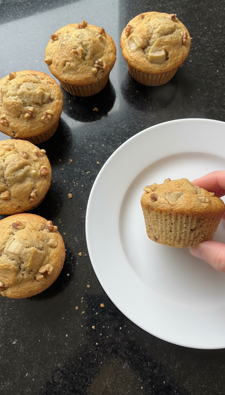 Fluffy Banana Nut Muffins