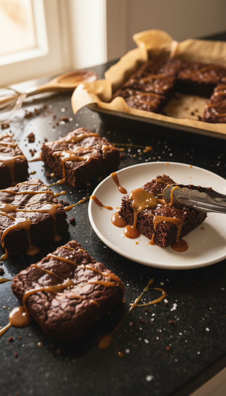 Miso Caramel Brownies