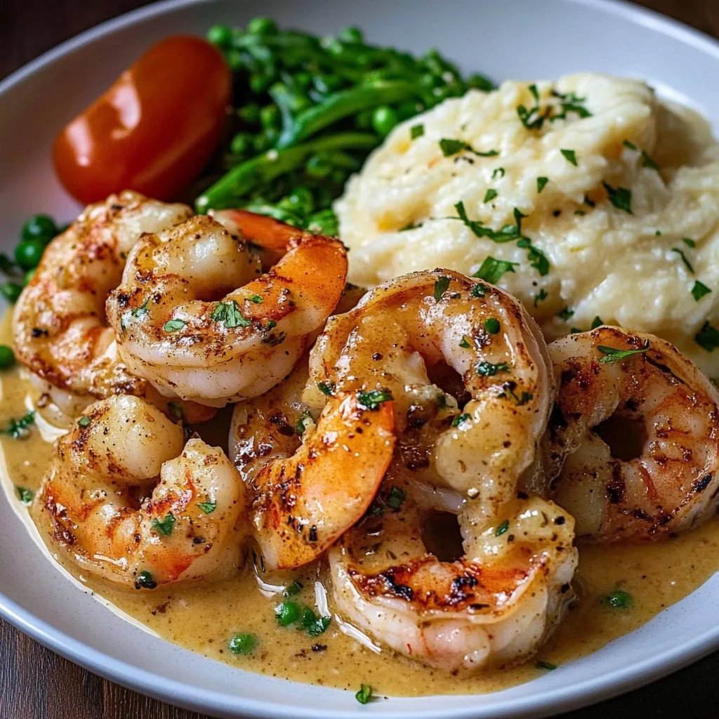 Cajun Shrimp and Salmon with Garlic Cream Sauce